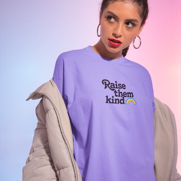 The Raise them Kind Rainbow T-Shirt - Picture 1 of 4